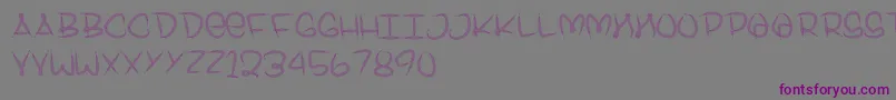 Шрифт Laced – фиолетовые шрифты на сером фоне