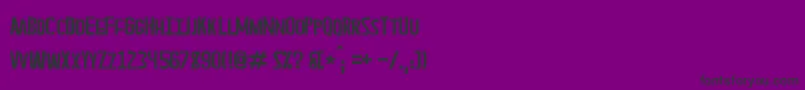 フォントAsperian – 紫の背景に黒い文字