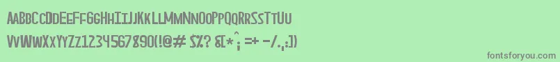 フォントAsperian – 緑の背景に灰色の文字