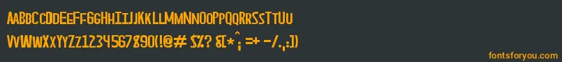 フォントAsperian – 黒い背景にオレンジの文字