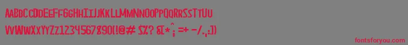 Asperian Font – Red Fonts on Gray Background