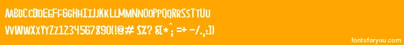 フォントAsperian – オレンジの背景に白い文字