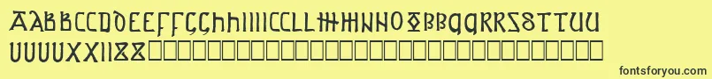 ASPROJ1 Font – Black Fonts on Yellow Background