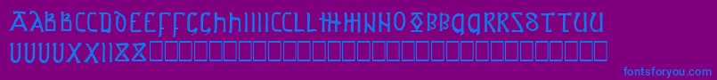 Weitere Informationen zur ASPROJ1-Schriftart ASPROJ1-Schriftart – Blaue Schriften auf violettem Hintergrund