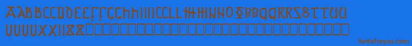 ASPROJ1 Font – Brown Fonts on Blue Background
