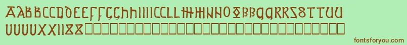 ASPROJ1 Font – Brown Fonts on Green Background
