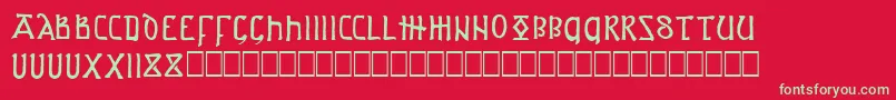 ASPROJ1 Font – Green Fonts on Red Background
