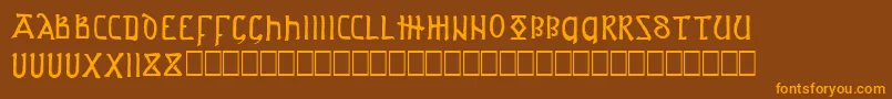 ASPROJ1 Font – Orange Fonts on Brown Background