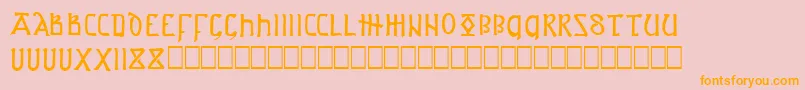 Weitere Informationen zur ASPROJ1-Schriftart ASPROJ1-Schriftart – Orangefarbene Schriften auf rosa Hintergrund