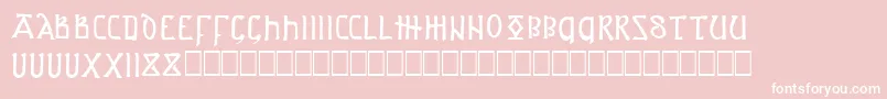 フォントASPROJ1 – ピンクの背景に白い文字
