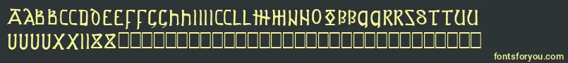 ASPROJ1 Font – Yellow Fonts on Black Background