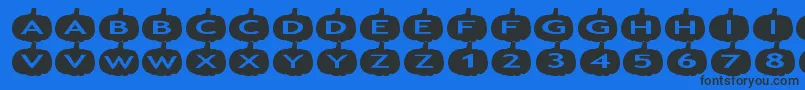 aspumpkins Font – Black Fonts on Blue Background