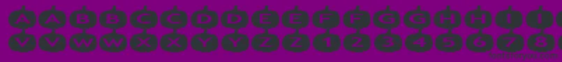 aspumpkins-Schriftart – Schwarze Schriften auf violettem Hintergrund