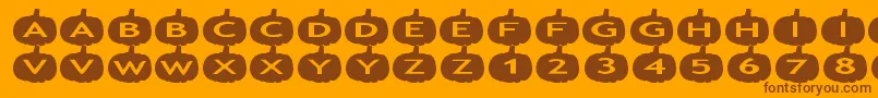 Подробнее о шрифте aspumpkins Шрифт aspumpkins – коричневые шрифты на оранжевом фоне