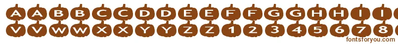 aspumpkins-Schriftart – Braune Schriften auf weißem Hintergrund