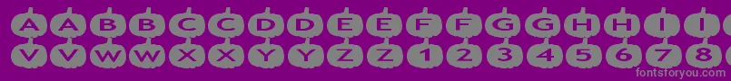 aspumpkins Font – Gray Fonts on Purple Background
