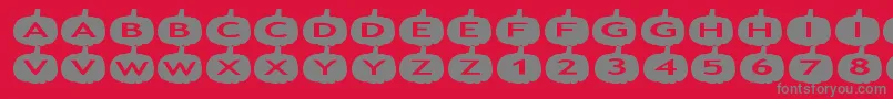 Czcionka aspumpkins – szare czcionki na czerwonym tle