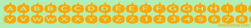 aspumpkins Font – Orange Fonts on Green Background