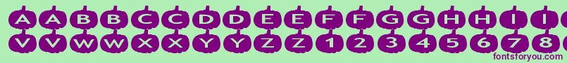 aspumpkins Font – Purple Fonts on Green Background