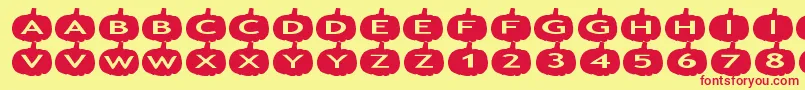 aspumpkins Font – Red Fonts on Yellow Background