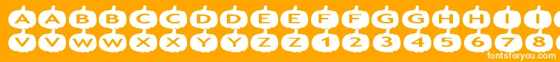 Saiba mais sobre a fonte aspumpkins Fonte aspumpkins – fontes brancas em um fundo laranja