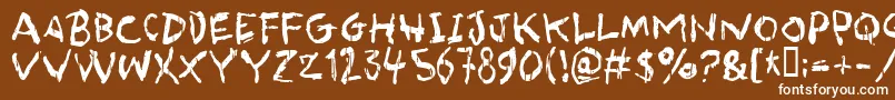 asqualt Font – White Fonts on Brown Background