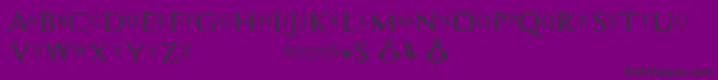 Assassin$ Font – Black Fonts on Purple Background