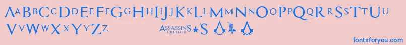 Подробнее о шрифте Assassin$ Шрифт Assassin$ – синие шрифты на розовом фоне