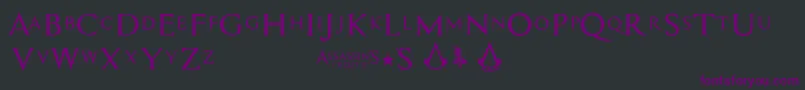 Assassin$ Font – Purple Fonts on Black Background
