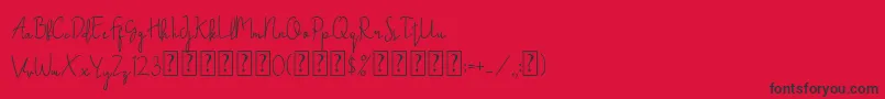 Assault script Font – Black Fonts on Red Background