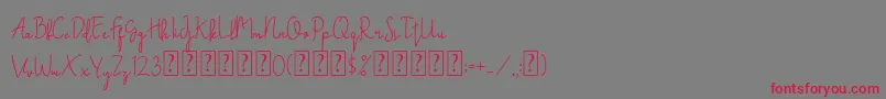 Assault script Font – Red Fonts on Gray Background