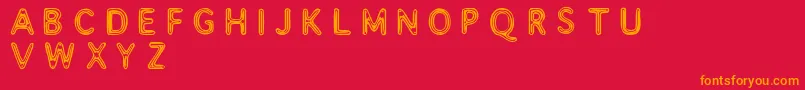 Assimilate Font – Orange Fonts on Red Background