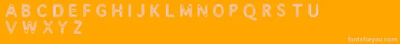 Assimilate Font – Pink Fonts on Orange Background