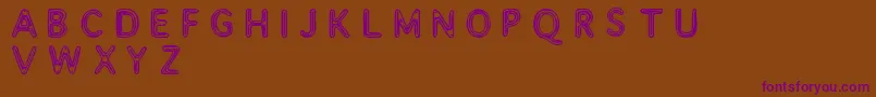 Assimilate Font – Purple Fonts on Brown Background
