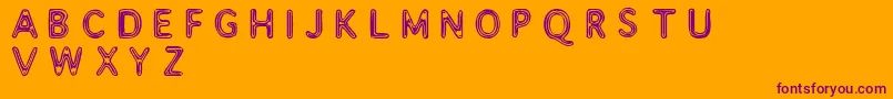 Assimilate Font – Purple Fonts on Orange Background