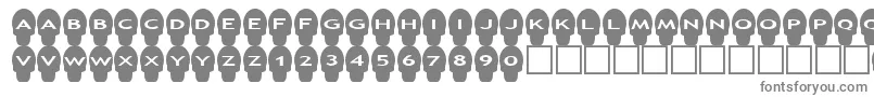 asskulls-fontti – harmaat kirjasimet valkoisella taustalla