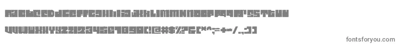 Characteristic-fontti – harmaat kirjasimet valkoisella taustalla