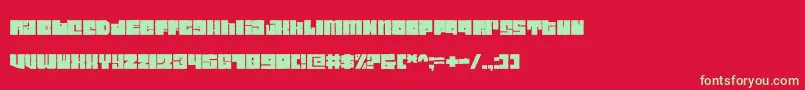 フォントCharacteristic – 赤い背景に緑の文字