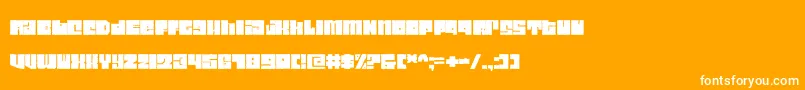 フォントCharacteristic – オレンジの背景に白い文字