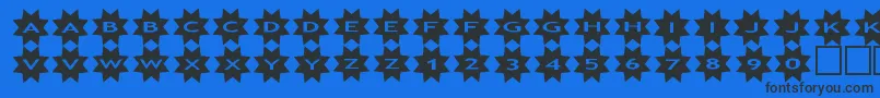 asstars3 Font – Black Fonts on Blue Background