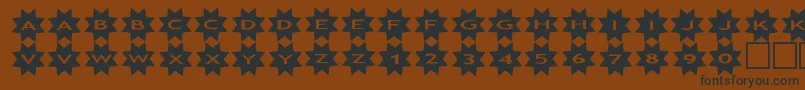 fuente asstars3 – Fuentes Negras Sobre Fondo Marrón