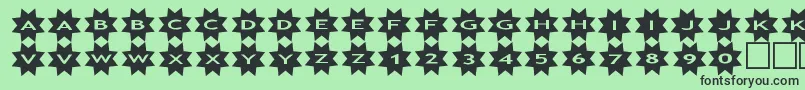 asstars3 Font – Black Fonts on Green Background