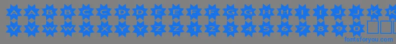 asstars3 Font – Blue Fonts on Gray Background