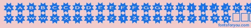 asstars3 Font – Blue Fonts on Pink Background