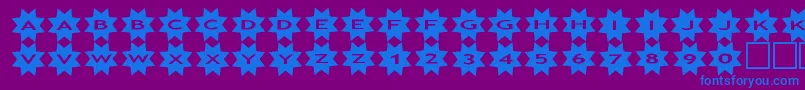 asstars3 Font – Blue Fonts on Purple Background