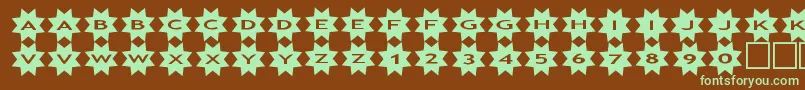 asstars3 Font – Green Fonts on Brown Background