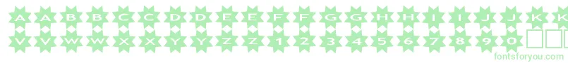 asstars3 Font – Green Fonts on White Background