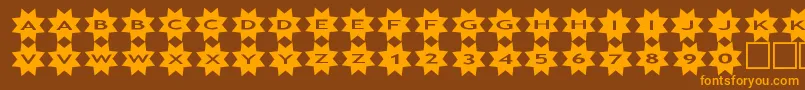 asstars3 Font – Orange Fonts on Brown Background