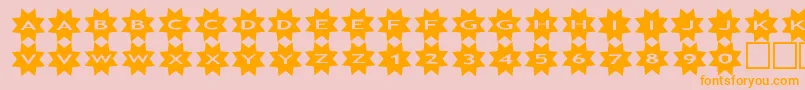 asstars3 Font – Orange Fonts on Pink Background