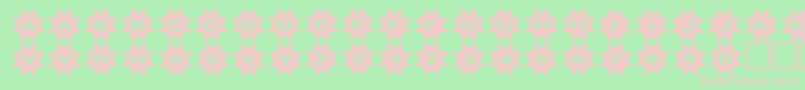 Police asstars3 – polices roses sur fond vert